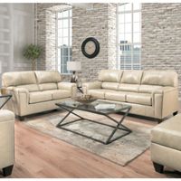 United Furniture Industries- Cream Sofa and Loveseat- Sample Room View
