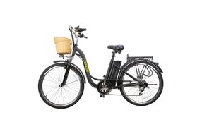 NAKTO Camel Black 26 Inch Women's City Electric Bicycle 