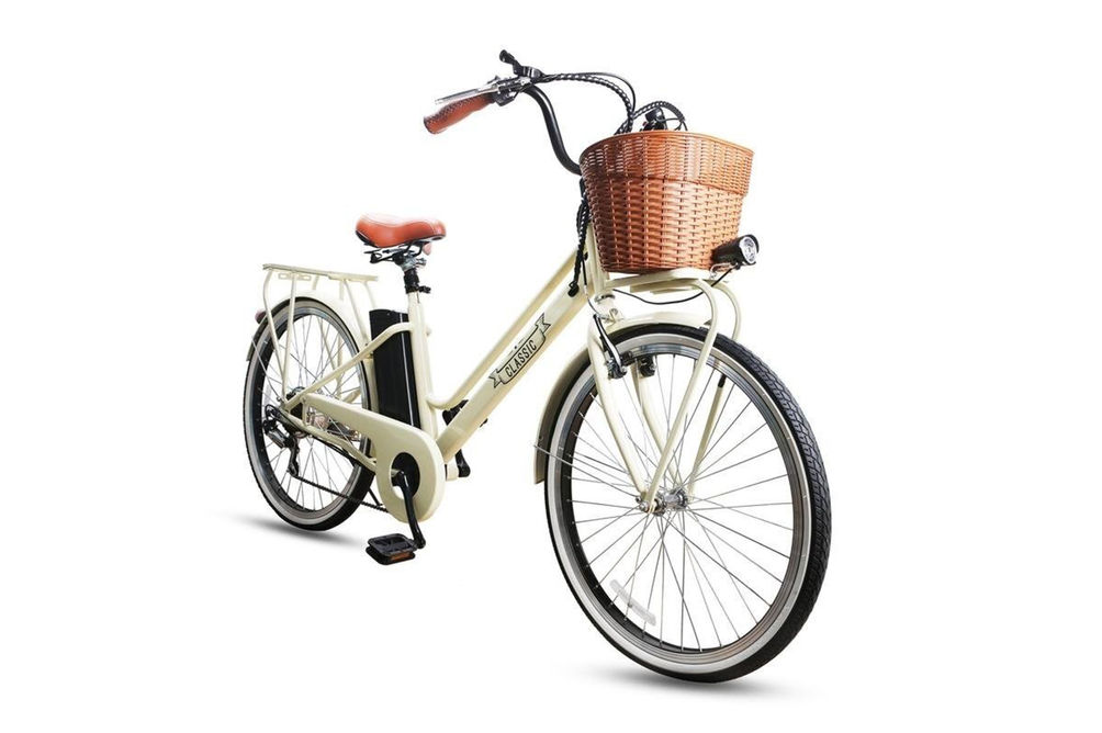 NAKTO 26 Inch City Electric Bicycle Classic - Angle View