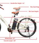 NAKTO 26 Inch City Electric Bicycle Classic - Specs