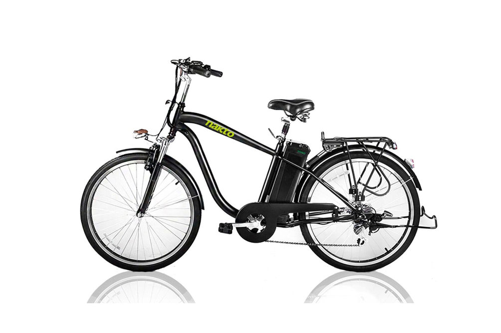 NAKTO Camel Black 26 Inch Men's City Electric Bicycle