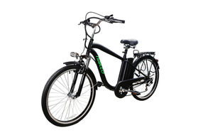 NAKTO Camel Black 26 Inch Men's City Electric Bicycle - Side Angle View