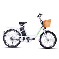 NAKTO White 22 Inch City Electrical Bicycle Elegance