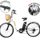 NAKTO White 22 Inch City Electrical Bicycle Elegance - Features