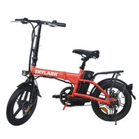 NAKTO 16 Inch Skylark Red Folding Electric Bicycle