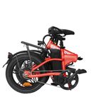 NAKTO 16 Inch Skylark Red Folding Electric Bicycle - Folded View