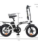 NAKTO 16 Inch Skylark Red Folding Electric Bicycle - Dimensions