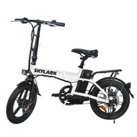 NAKTO 16 Inch Skylark White Folding Electric Bicycle