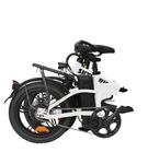 NAKTO 16 Inch Skylark White Folding Electric Bicycle - Folded View