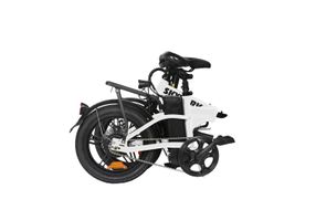 NAKTO 16 Inch Skylark White Folding Electric Bicycle - Folded View