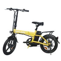 NAKTO 16 Inch Skylark Yellow Folding Electric Bicycle