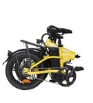 NAKTO 16 Inch Skylark Yellow Folding Electric Bicycle - Folded View