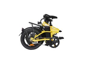 NAKTO 16 Inch Skylark Yellow Folding Electric Bicycle - Folded View