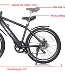 NAKTO 26 Inch Ranger Electric Mountain Bike - Specs