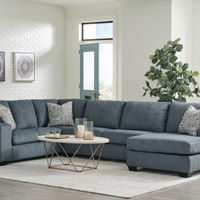 Signature Design by Ashley Ballinasloe-Lake 3-Piece Sectional - Sample Room View