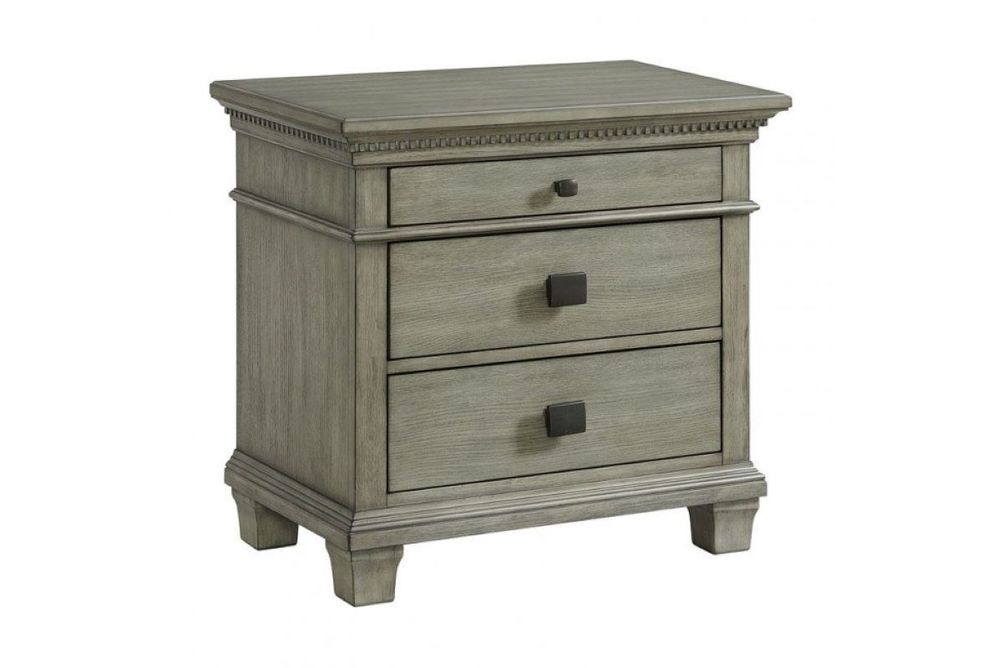 Elements Furniture Crawford 4-Piece Queen Bedroom Set- Nightstand