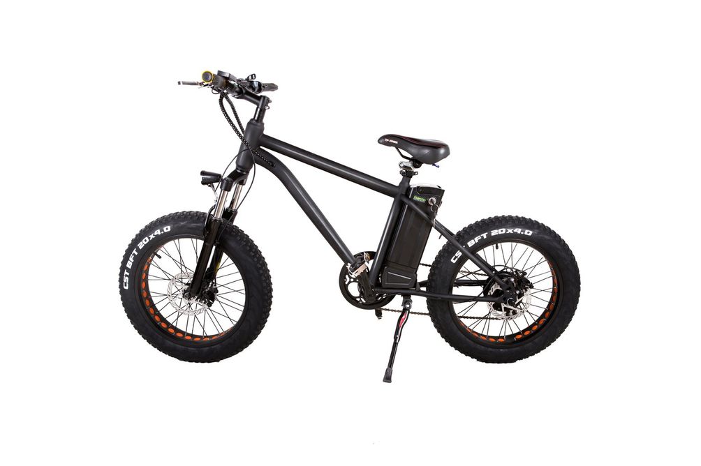 NAKTO 20 Inch Black Mini Cruiser Fat Tire Electric Bike