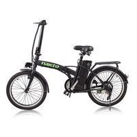 NAKTO 20 Inch Fashion Black Folding Electric Bicycle 