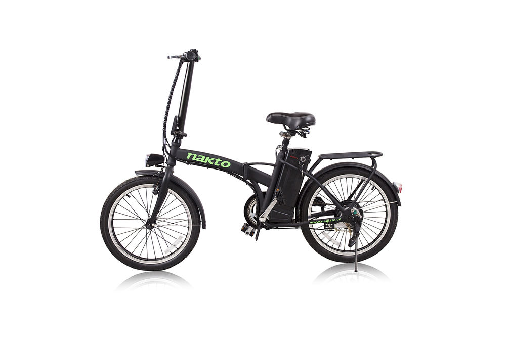 NAKTO 20 Inch Fashion Black Folding Electric Bicycle 