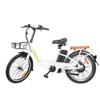 NAKTO 20 inch Pony White City Cargo Electric Bike