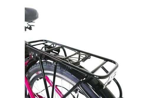 NAKTO 26 Inch Pink City Stroller Electric Bike - Bike Rack