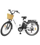 NAKTO 26 Inch White City Stroller Electric Bike