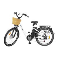 NAKTO 26 Inch White City Stroller Electric Bike