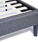 Nectar Queen Upholstered Platform Bed Grey - Frame and Slats