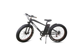 NAKTO 26 Inch Black Cruiser Fat Tire Electric Bike - Alternate Image