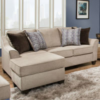 Lane Furniture Alamo-Taupe Sofa Chaise - Sample Room View