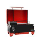 ASMOKE Pellet Grill 8 in 1 Red Portable Smoker - Open View