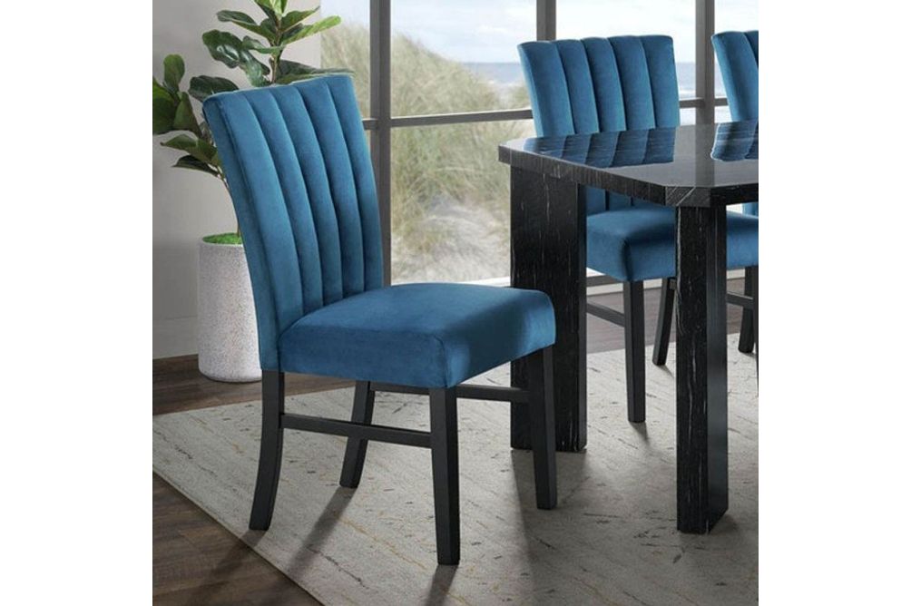 Elements Furniture Bellini 5-Piece Dining Room Set with Blue Chairs