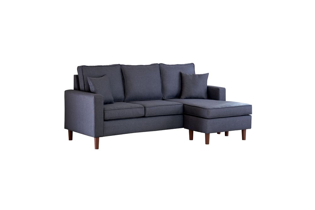 Elements Furniture Volaris-Dark Grey 2-Piece Mini Sectional