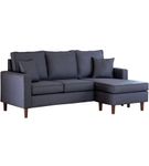 Elements Furniture Volaris-Dark Grey 2-Piece Mini Sectional