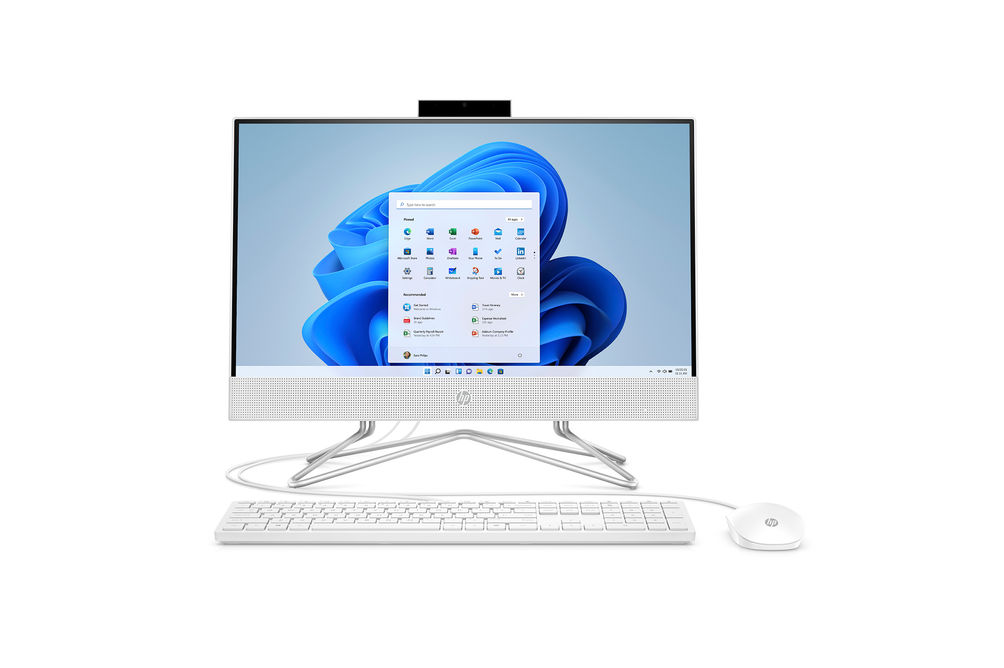 HP 22 Inch All-In-One AMD Athlon Silver 3050U Desktop - Snow White