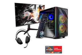 Skytech 27 Inch Chronos Mini AMD Ryzen 5-5600 Gaming Desktop Bundle