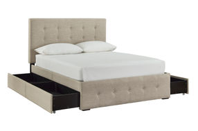 Signature Design by Ashley Gladdinson Queen Upholstered Storage Bed - Storage Drawer View