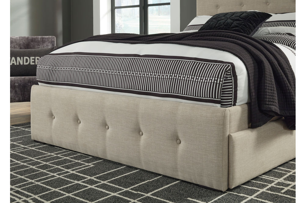 Signature Design by Ashley Gladdinson Queen Upholstered Storage Bed - Footboard