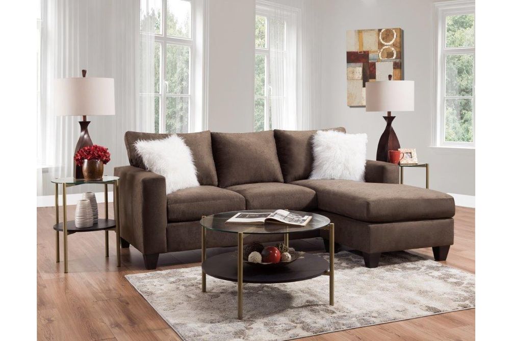 Elements Furniture Rockdale 2-Piece Mini Sectional - Sample Room View