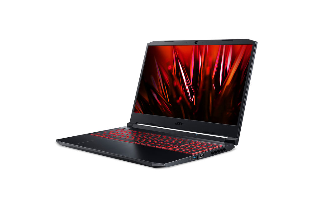 Acer 15.6 Inch Nitro 5 Intel Core i5-11400H NVIDIA GeForce GTX 1650 Gaming Laptop - Side Angle View