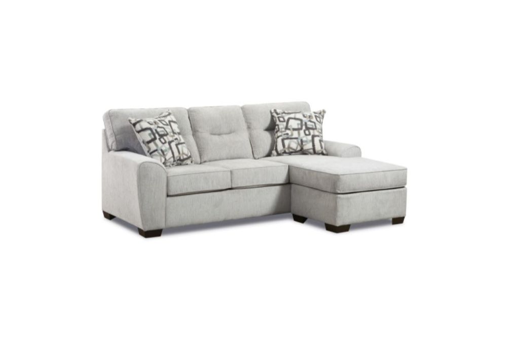 Lane Furniture Seneca Stone Sofa Chaise- Sample Room View