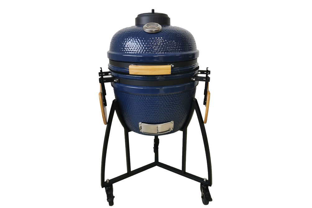 Lifesmart 18 Inch Blue Kamado Ceramic Grill with Accessory Package - Alternate View