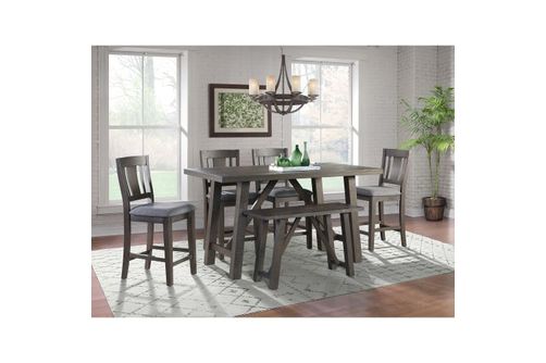 Elements Furniture Cash 6-Piece Counter Height Dining Set