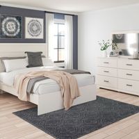 Signature Design by Ashely Stelsi 5-Piece Queen Panel Bedroom Set - Sample Room View