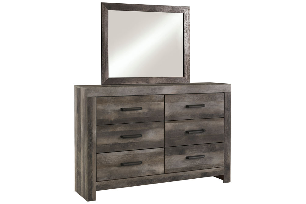 Signature Design by Ashley Wynnlow 4-Piece King Crossbuck Panel Bedroom Set - Dresser and Mirror