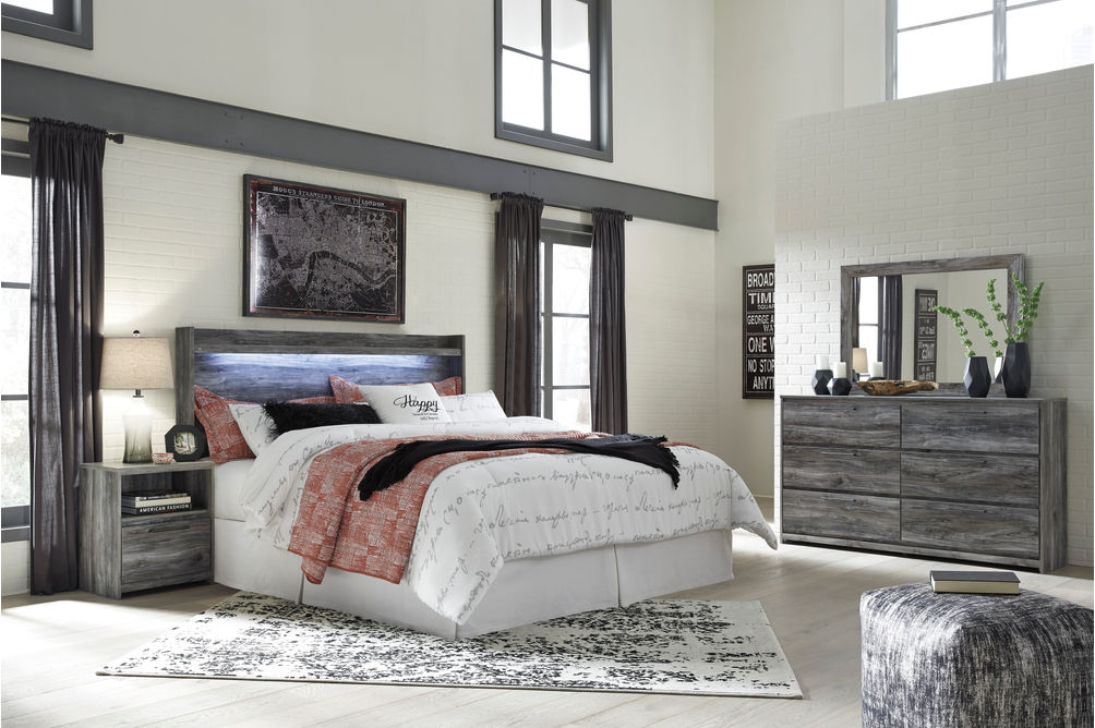 Signature Design by Ashley Baystorm 4-Piece King Panel Bedroom Set  - Sample Room View