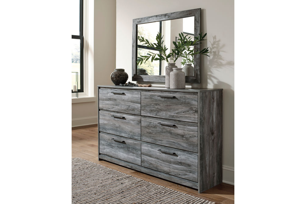 Signature Design by Ashley Baystorm 4-Piece King Panel Bedroom Set  - Dresser and Mirror