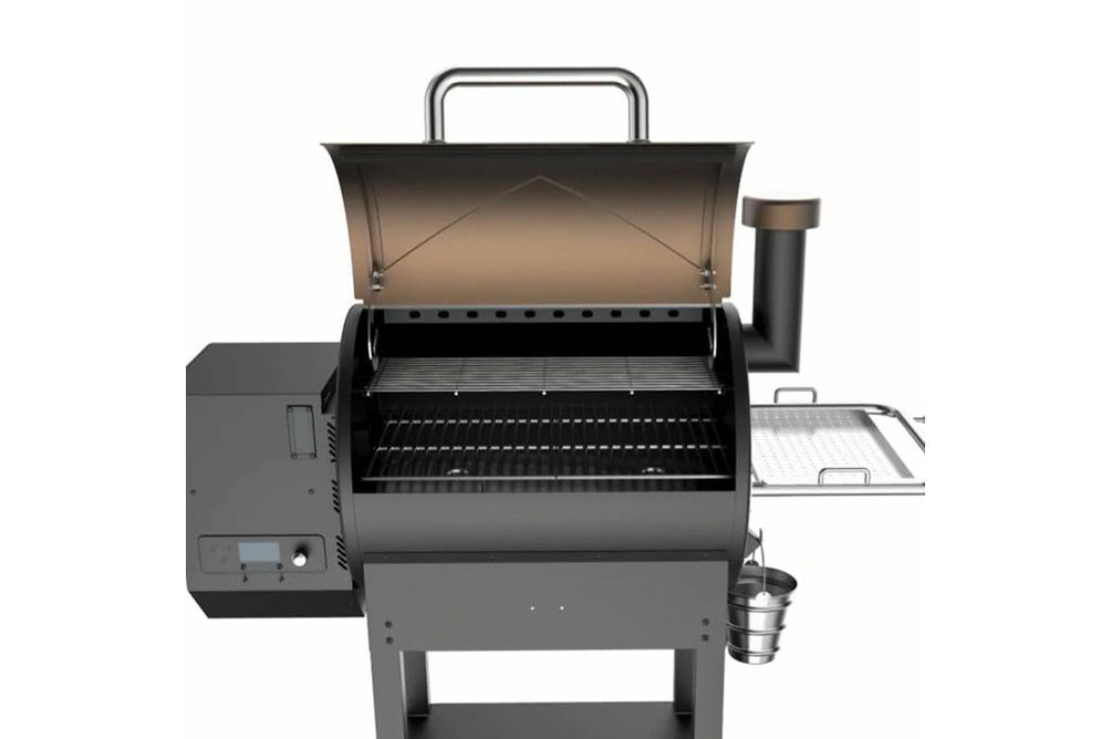 ASMOKE Signature Bronze 8 in 1 Wood Pellet Grill - Open View