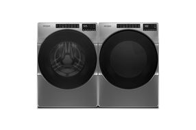 Whirlpool Chrome Shadow 4.5 Cu. Ft. Front Load Washer and 7.4 Cu. Ft. Electric Wrinkle Shield Dryer Pair