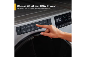 Whirlpool Chrome Shadow 4.5 Cu. Ft. Front Load Washer and 7.4 Cu. Ft. Electric Wrinkle Shield Dryer Pair - Washer Features